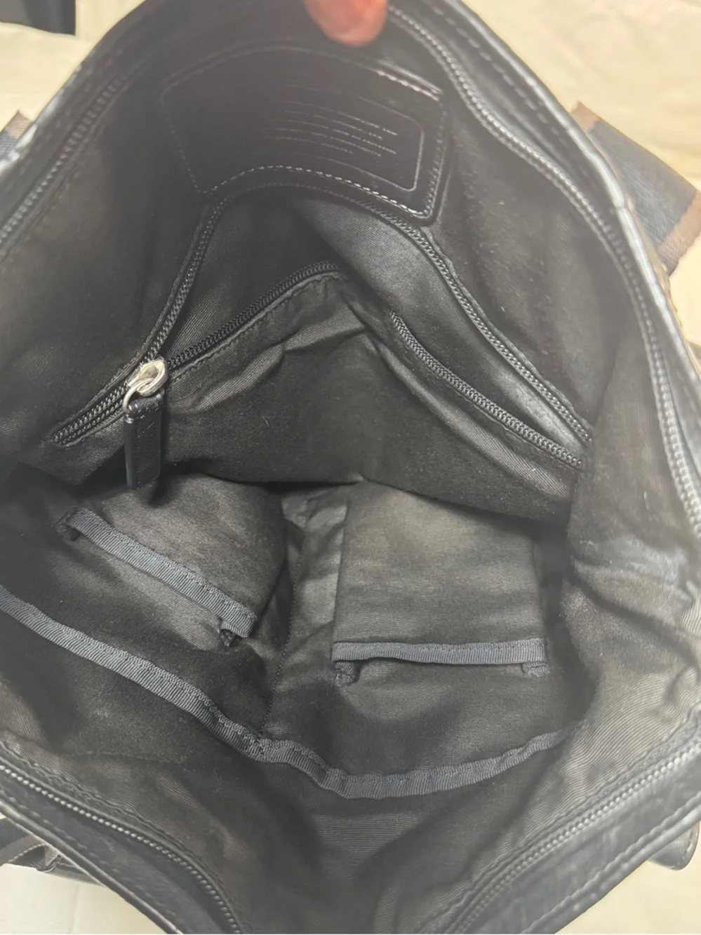 Coach F70558 Black Leather Tote Work Laptop Bag Unisex‎ w/ Strap